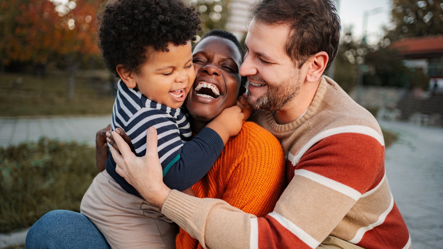 A joyful family together